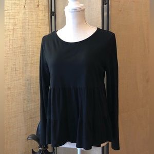 LOFT Tiered Long Sleeve Tee